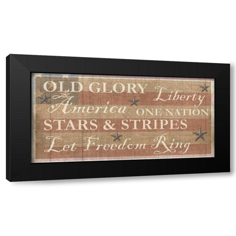 Americana 6 Black Modern Wood Framed Art Print with Double Matting by Allen, Kimberly