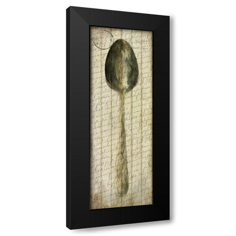 Antique Spoon Black Modern Wood Framed Art Print by Allen, Kimberly