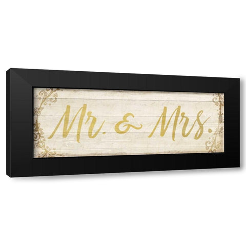 Mr and Mrs Black Modern Wood Framed Art Print by Allen, Kimberly