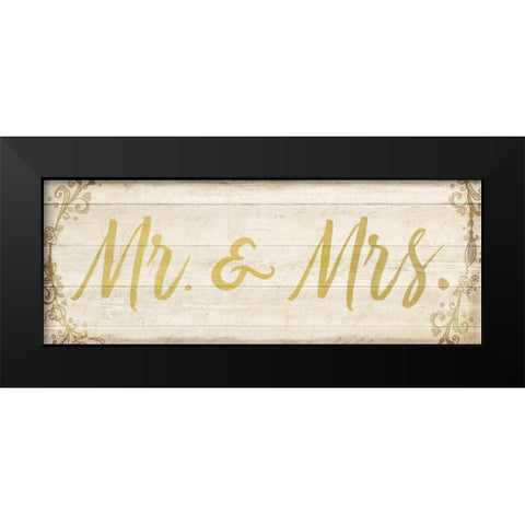 Mr and Mrs Black Modern Wood Framed Art Print by Allen, Kimberly