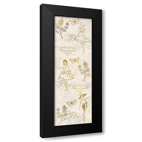 Fashion Postcard Black Modern Wood Framed Art Print with Double Matting by Allen, Kimberly