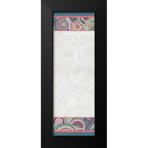 Happy Coral Black Modern Wood Framed Art Print by Allen, Kimberly