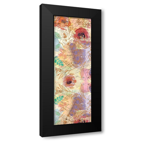 Carte Postale Roses Black Modern Wood Framed Art Print with Double Matting by Allen, Kimberly