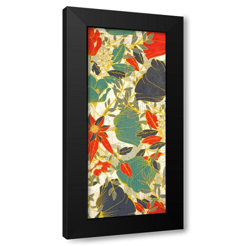 Carte Postale Blooms Henna 1 Black Modern Wood Framed Art Print with Double Matting by Allen, Kimberly