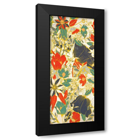 Carte Postale Blooms Henna 2 Black Modern Wood Framed Art Print with Double Matting by Allen, Kimberly