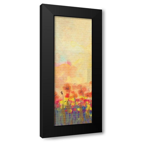 Poppies B Black Modern Wood Framed Art Print with Double Matting by Allen, Kimberly