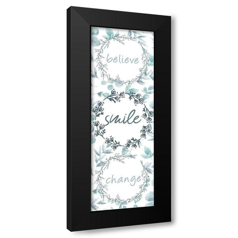 Change 5 Black Modern Wood Framed Art Print by Kimberly, Allen