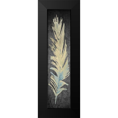 Feather on Black 3 Black Modern Wood Framed Art Print by Allen, Kimberly