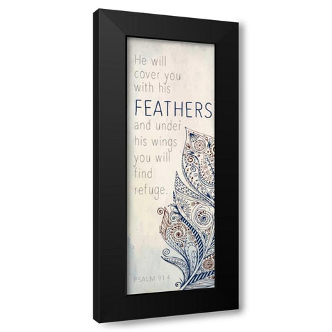 He Will Black Modern Wood Framed Art Print with Double Matting by Allen, Kimberly