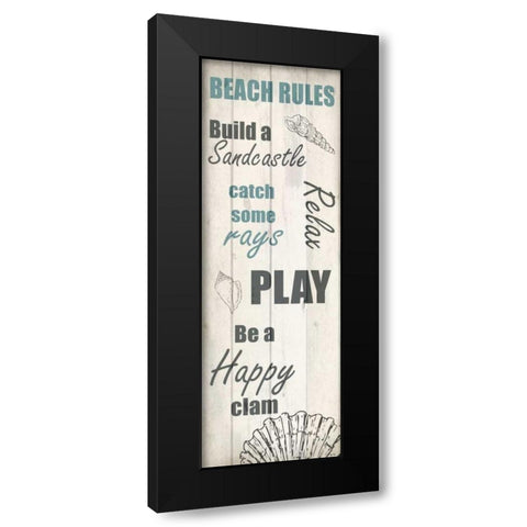 Beach 1 Black Modern Wood Framed Art Print with Double Matting by Allen, Kimberly