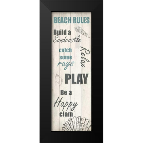Beach 1 Black Modern Wood Framed Art Print by Allen, Kimberly