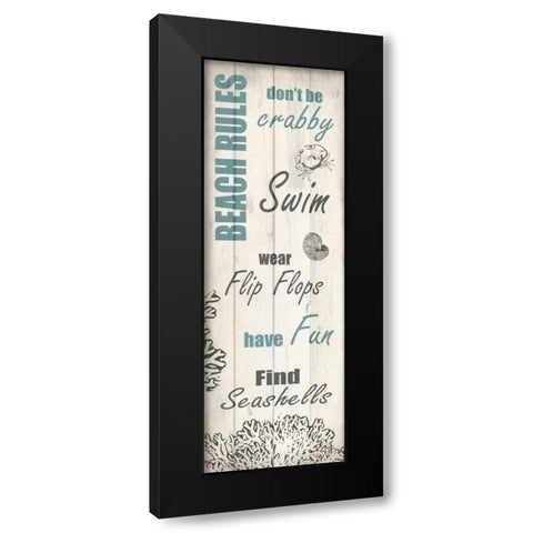 Beach 2 Black Modern Wood Framed Art Print with Double Matting by Allen, Kimberly
