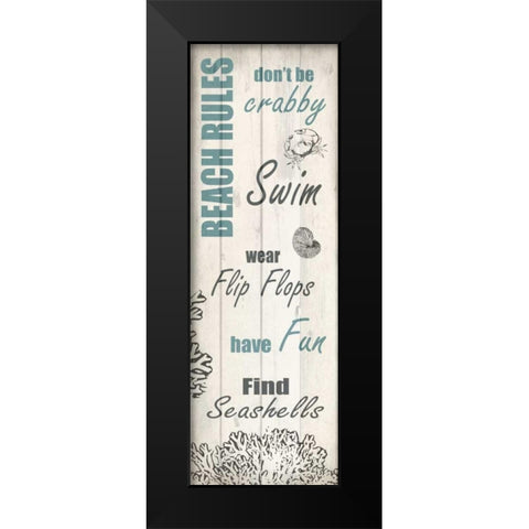 Beach 2 Black Modern Wood Framed Art Print by Allen, Kimberly