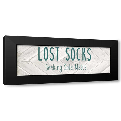 Laundry Lost Socks Black Modern Wood Framed Art Print by Allen, Kimberly