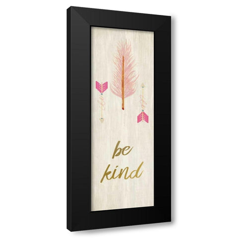 Be Kind Black Modern Wood Framed Art Print with Double Matting by Allen, Kimberly