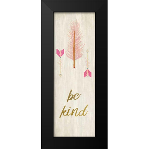 Be Kind Black Modern Wood Framed Art Print by Allen, Kimberly