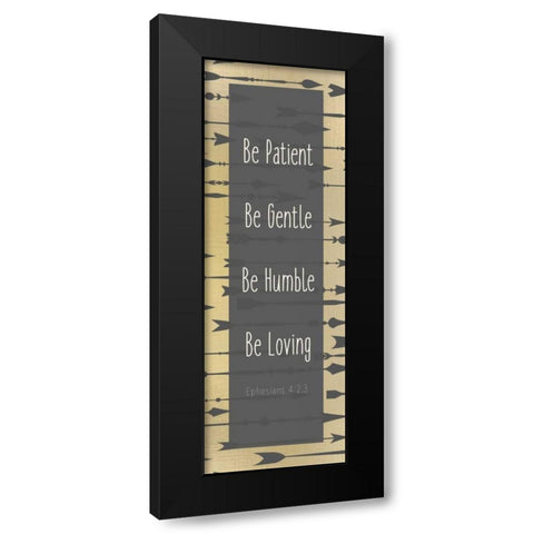 Be Patient Black Modern Wood Framed Art Print with Double Matting by Allen, Kimberly