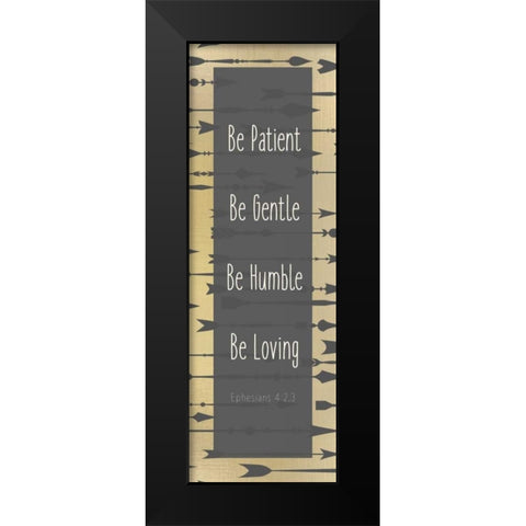 Be Patient Black Modern Wood Framed Art Print by Allen, Kimberly