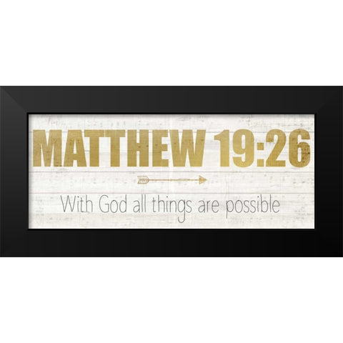 Matthew 19 Black Modern Wood Framed Art Print by Allen, Kimberly
