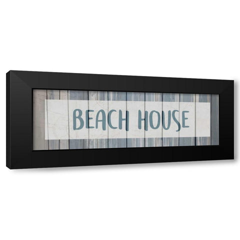 Beach House Black Modern Wood Framed Art Print with Double Matting by Allen, Kimberly