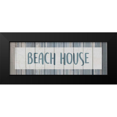 Beach House Black Modern Wood Framed Art Print by Allen, Kimberly