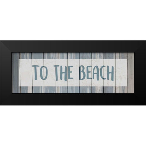 To the Beach Black Modern Wood Framed Art Print by Allen, Kimberly