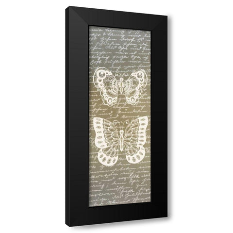 Butterfly Panel 2 Black Modern Wood Framed Art Print by Allen, Kimberly