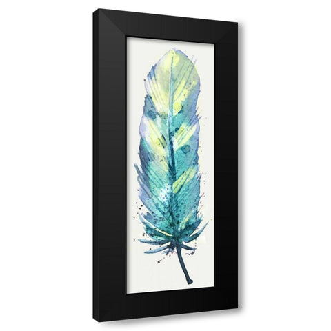 Feather Bright 2 Black Modern Wood Framed Art Print with Double Matting by Allen, Kimberly