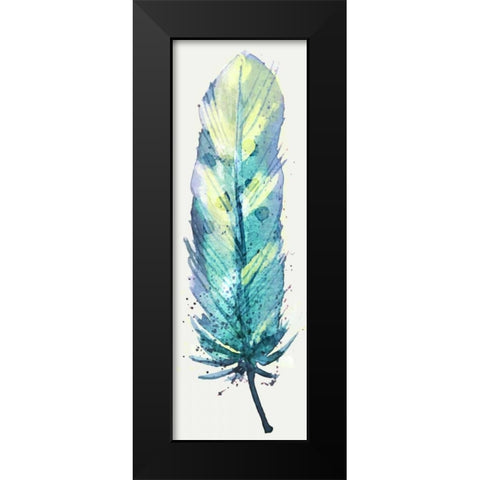 Feather Bright 2 Black Modern Wood Framed Art Print by Allen, Kimberly