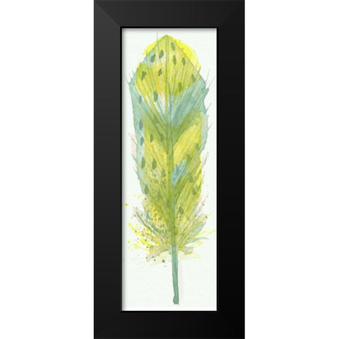 Feather Bright 3 Black Modern Wood Framed Art Print by Allen, Kimberly