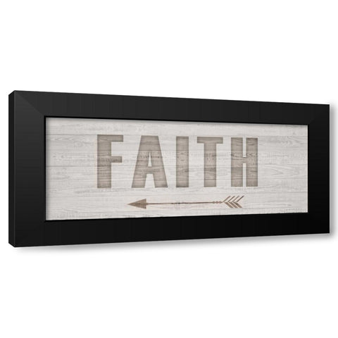 Carved Faith Black Modern Wood Framed Art Print by Allen, Kimberly