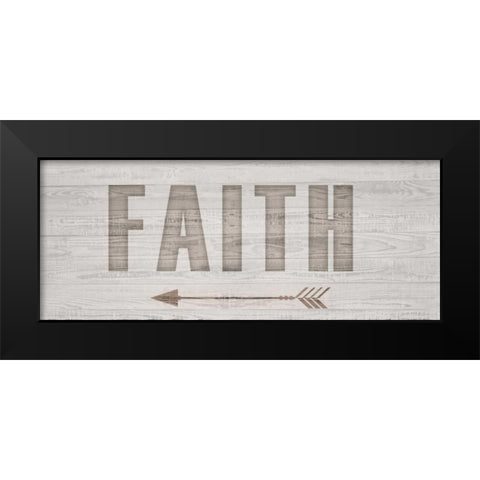 Carved Faith Black Modern Wood Framed Art Print by Allen, Kimberly