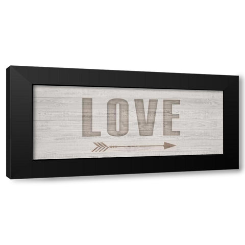 Carved Love Black Modern Wood Framed Art Print with Double Matting by Allen, Kimberly