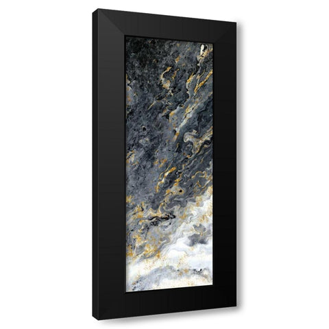 Gold Flecks Mood Black Modern Wood Framed Art Print with Double Matting by Allen, Kimberly