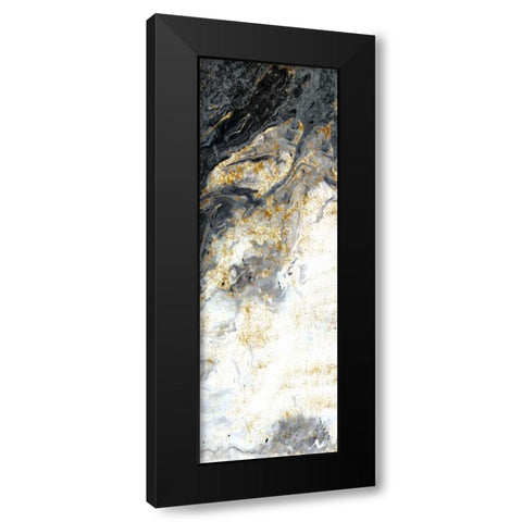 Gold Flecks Mood 2 Black Modern Wood Framed Art Print with Double Matting by Allen, Kimberly