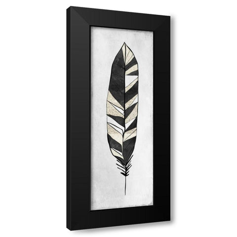 White Feathered 1 Black Modern Wood Framed Art Print with Double Matting by Allen, Kimberly