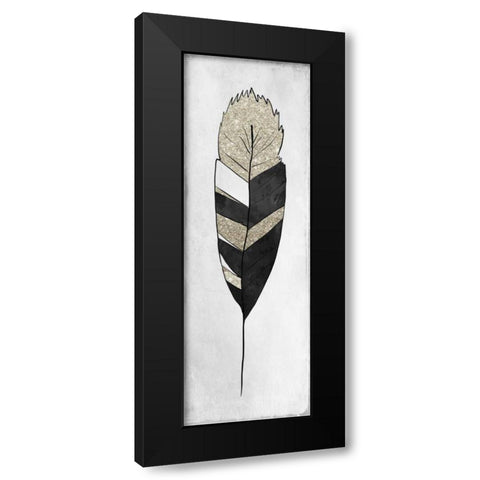 White Feathered 2 Black Modern Wood Framed Art Print by Allen, Kimberly