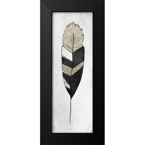 White Feathered 2 Black Modern Wood Framed Art Print by Allen, Kimberly