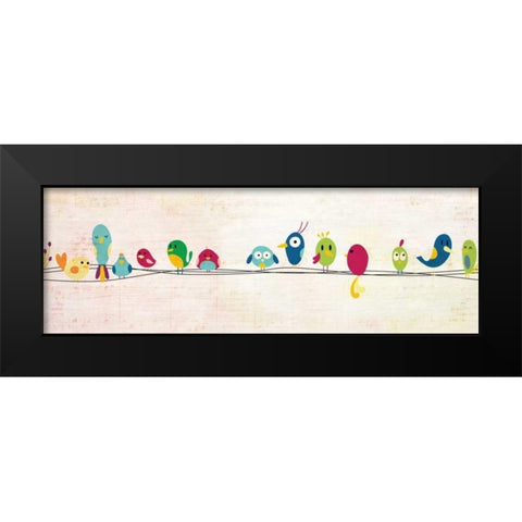 On the Wire 1 Black Modern Wood Framed Art Print by Allen, Kimberly