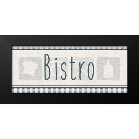 Bistro Black Modern Wood Framed Art Print by Kimberly, Allen