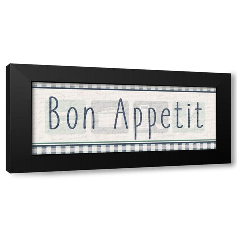 Bon Appetit Black Modern Wood Framed Art Print with Double Matting by Kimberly, Allen