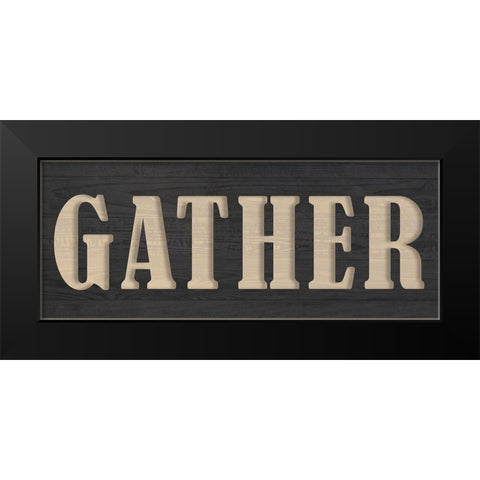Gather Black Modern Wood Framed Art Print by Kimberly, Allen