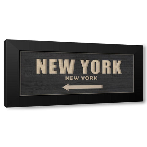 NY Black Modern Wood Framed Art Print with Double Matting by Kimberly, Allen