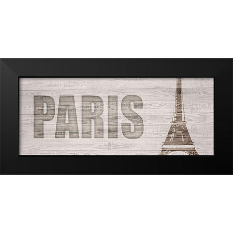 Paris Black Modern Wood Framed Art Print by Kimberly, Allen