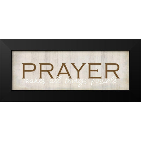 Prayer v2 Black Modern Wood Framed Art Print by Kimberly, Allen
