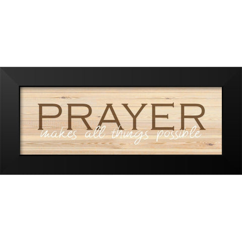 Prayer  Black Modern Wood Framed Art Print by Kimberly, Allen