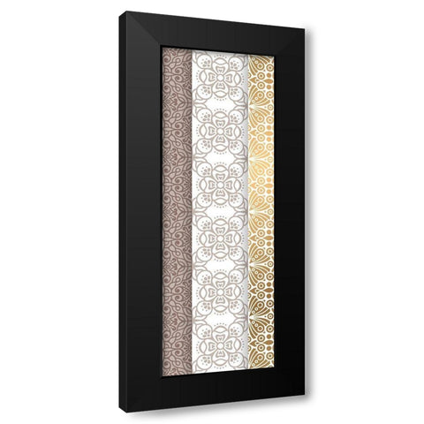 Ornamental B Black Modern Wood Framed Art Print by Kimberly, Allen