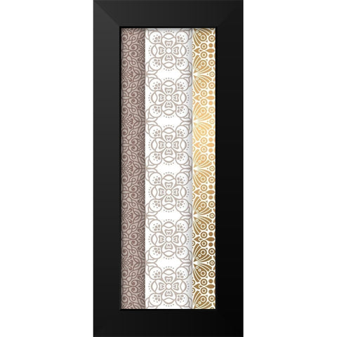 Ornamental B Black Modern Wood Framed Art Print by Kimberly, Allen