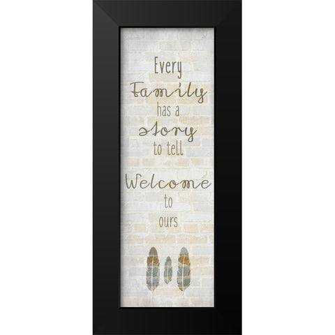 Family Time 6 Black Modern Wood Framed Art Print by Kimberly, Allen