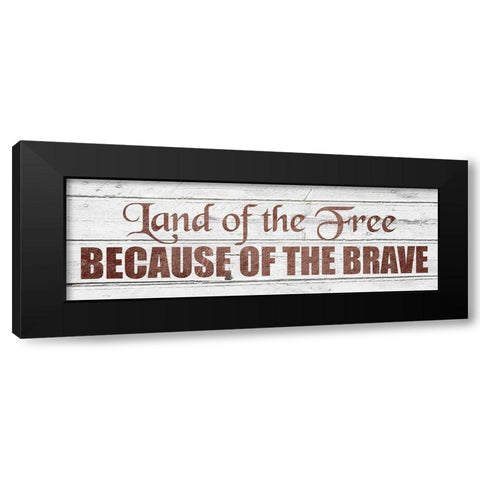 Land of the Free Black Modern Wood Framed Art Print by Kimberly, Allen